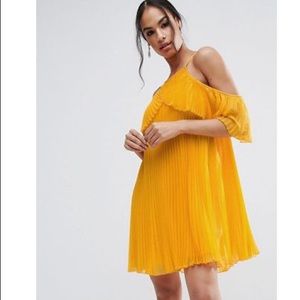 Double Layer Cold Shoulder Dress